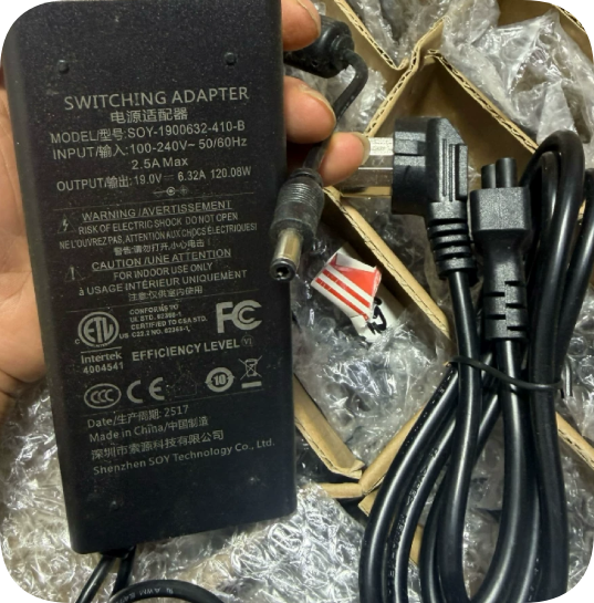 *Brand NEW* SOY SOY-1900632-410-B 120W Desktop Power Adapter | 19V 6.32A 5.5*2.5mm Cent